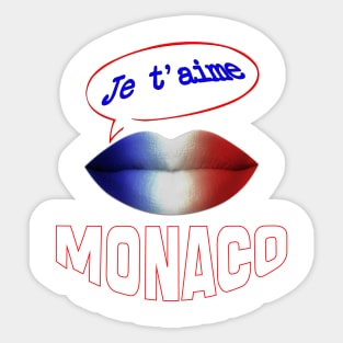 JE TAIME FRENCH KISS MONACO Sticker